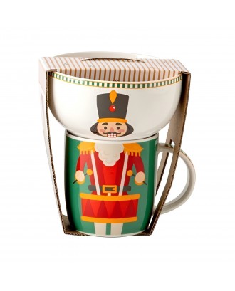 Set cana si bol din portelan, 350/480 ml, Nutcracker - SIMONA'S COOKSHOP